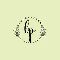 LP Initial beauty floral logo template vector