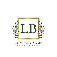 LB Initial beauty floral logo template vector