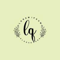 LQ Initial beauty floral logo template vector