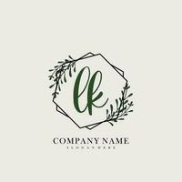 LK Initial beauty floral logo template vector