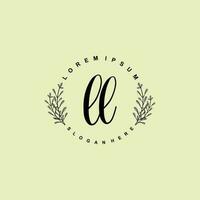 LL Initial beauty floral logo template vector