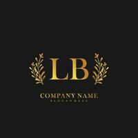 LB Initial beauty floral logo template vector