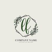 LF Initial beauty floral logo template vector