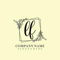 LF Initial beauty floral logo template vector