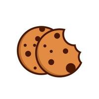 Cookie icon in flat style. cookie vector illustration on white isolated background.