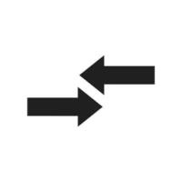 Arrow icon in flat style. Arrow vector illustration on white isolated background. Direction concept
