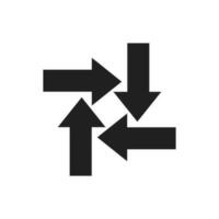 flecha icono en plano estilo. flecha vector ilustración en blanco aislado antecedentes. dirección concepto