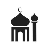 ilustración de diseño de vector de icono de mezquita