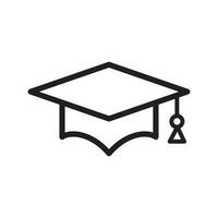 gorra, graduación icono vector diseño ilustración