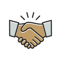 handshake icon vector design illustration