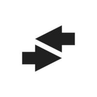 Arrow icon in flat style. Arrow vector illustration on white isolated background. Direction concept