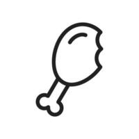 pollo icono en plano estilo. pollo vector ilustración en blanco aislado antecedentes.