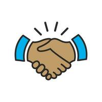 handshake icon vector design illustration