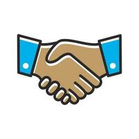 handshake icon vector design illustration