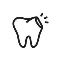 diente icono vector diseño ilustración