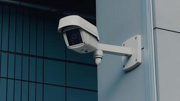 Security camera on advanced building. Able understanding cameras. Creative resource, photo