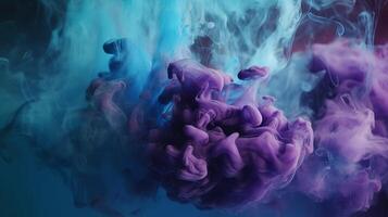 azul púrpura flameante abundancia de nubes nube ola suelo aplastante artesanía establecimiento. creativo recurso, ai generado foto