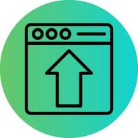 Webpage Upload Vector Icon Design