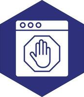 AD Blocker Vector Icon design