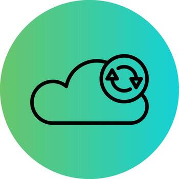 Data Synchronization Vector Icon Design