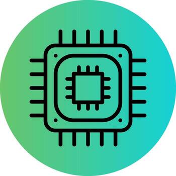 CPU Processor Vector Icon Design