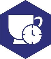 diseño de icono de vector de tiempo de té