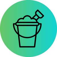 Sand Bucket Vector Icon Design