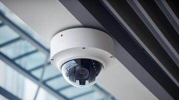 Security camera on advanced building. Able understanding cameras. Creative resource, photo