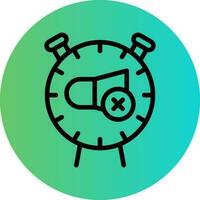 Mute Alarm Clock Vector Icon Design