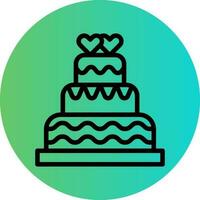 Wedding Cake Vector Icon Design