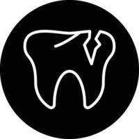 Broken Tooth Vector Icon Design