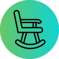 Rocking Chair Vector Icon Design