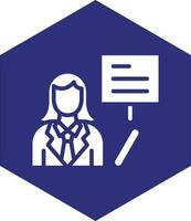 Female Teacher Vector Icon design