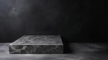 cleanse gray marble tabletop with dim dim cement stone establishment. Creative resource, photo