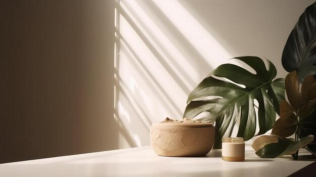 Clear beige brown cement turn counter energize with surface. Creative resource, photo