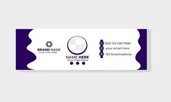 Corporate Email Signature or email footer template Business email signature template or email footer vector