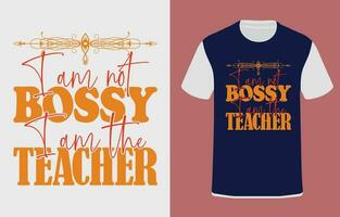 Teacher typography graphic design, for t-shirt prints, vector illustration.