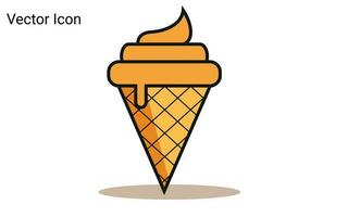 Ice cream icon, vector illustration.