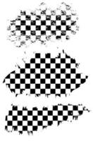 checkered racing flag isolated brushes vector