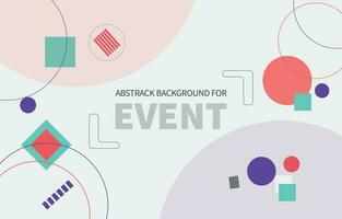 Abstract Event background with colorful circles, circular line and gray wavy shapes. vector