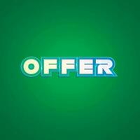 Vector offer colorful 3d text stickers