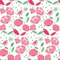 Beautiful Trendy Seamless spring flower seamless pattern repeat royalty free suitable for fabric and clothes design with different types of flowers and roses Floral Pattern In Vector