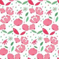 Beautiful Trendy Seamless spring flower seamless pattern repeat royalty free suitable for fabric and clothes design with different types of flowers and roses Floral Pattern In Vector