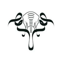 sencillo resumen elefante logo caligrafía tatuaje diseño vector gráficos realeza gratis adecuado para indio o safari negocio