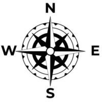 Compass Wind rose retro design vector