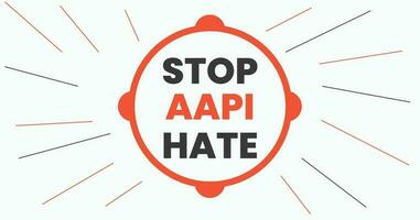 Stop aapi hate day vector