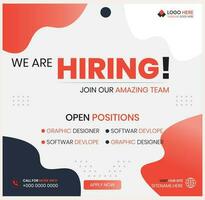 Hiring Poster Design vector