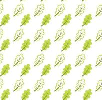 Seamless pattern with oak leafs and spring oak leaves in Green, Yellow. Perfect for wallpaper, gift paper, pattern fills, web page background, autumn greeting cards. vector