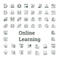 Online Learning Essentials  Icon Set vector