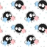 Seamless pattern, funny baby monsters. Children's print, textile, wallpaper, vector